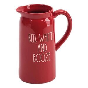 Rae Dunn Red White And Booze Pitcher